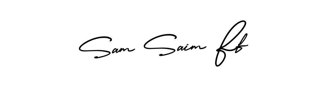 Similarly AmerikaSignatureDemo-Regular is the best handwritten signature design. Signature creator online .You can use it as an online autograph creator for name Sam Saim Ff. Sam Saim Ff signature style 3 images and pictures png