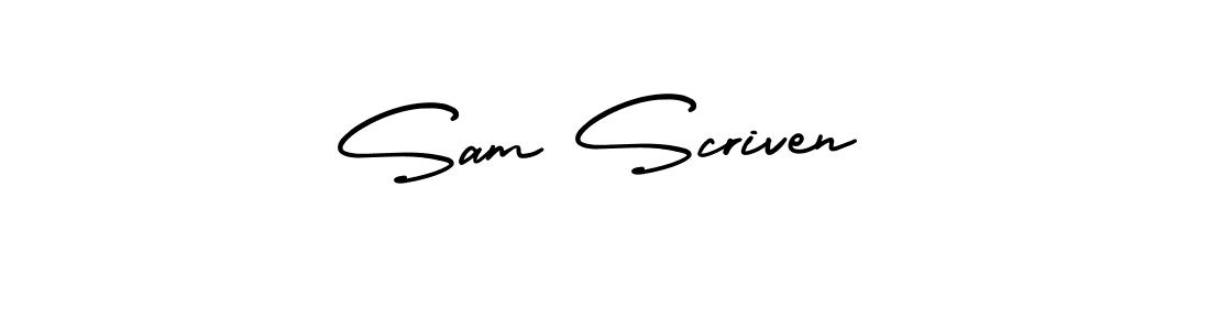 The best way (AmerikaSignatureDemo-Regular) to make a short signature is to pick only two or three words in your name. The name Sam Scriven include a total of six letters. For converting this name. Sam Scriven signature style 3 images and pictures png