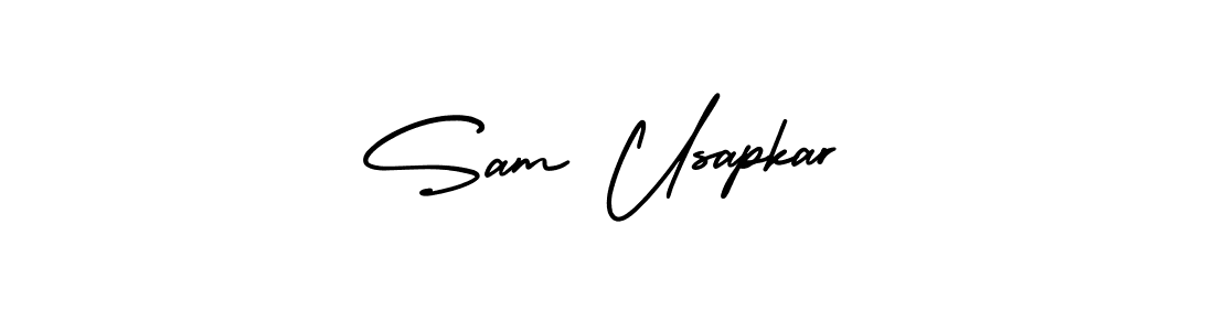 Create a beautiful signature design for name Sam Usapkar. With this signature (AmerikaSignatureDemo-Regular) fonts, you can make a handwritten signature for free. Sam Usapkar signature style 3 images and pictures png