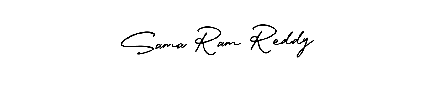 The best way (AmerikaSignatureDemo-Regular) to make a short signature is to pick only two or three words in your name. The name Sama Ram Reddy include a total of six letters. For converting this name. Sama Ram Reddy signature style 3 images and pictures png