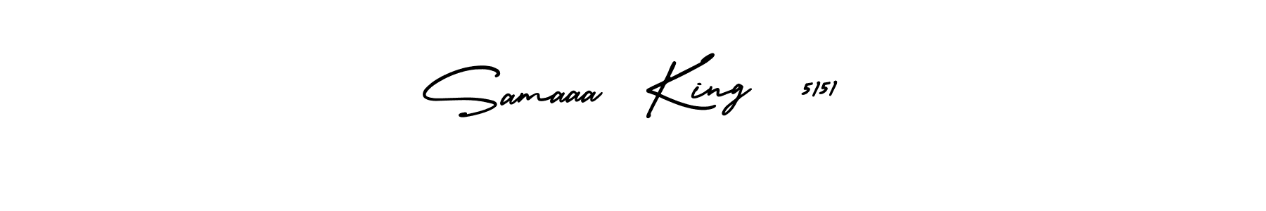 You should practise on your own different ways (AmerikaSignatureDemo-Regular) to write your name (Samaaa  King  5151) in signature. don't let someone else do it for you. Samaaa  King  5151 signature style 3 images and pictures png