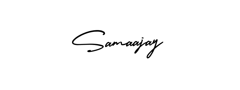 Similarly AmerikaSignatureDemo-Regular is the best handwritten signature design. Signature creator online .You can use it as an online autograph creator for name Samaajay. Samaajay signature style 3 images and pictures png