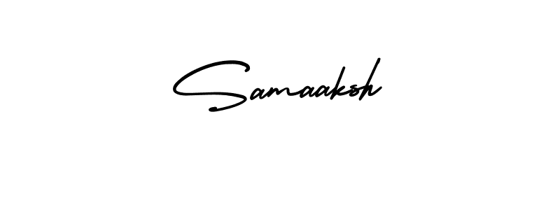 Use a signature maker to create a handwritten signature online. With this signature software, you can design (AmerikaSignatureDemo-Regular) your own signature for name Samaaksh. Samaaksh signature style 3 images and pictures png