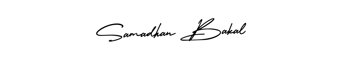 How to Draw Samadhan Bakal signature style? AmerikaSignatureDemo-Regular is a latest design signature styles for name Samadhan Bakal. Samadhan Bakal signature style 3 images and pictures png