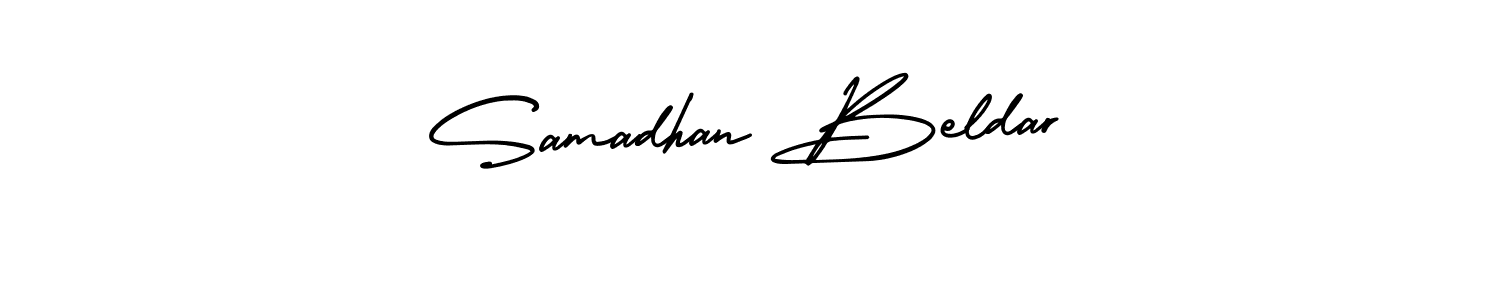 Create a beautiful signature design for name Samadhan Beldar. With this signature (AmerikaSignatureDemo-Regular) fonts, you can make a handwritten signature for free. Samadhan Beldar signature style 3 images and pictures png