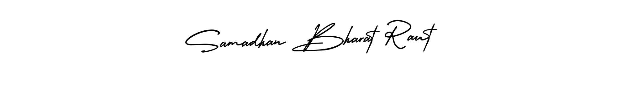 Samadhan Bharat Raut stylish signature style. Best Handwritten Sign (AmerikaSignatureDemo-Regular) for my name. Handwritten Signature Collection Ideas for my name Samadhan Bharat Raut. Samadhan Bharat Raut signature style 3 images and pictures png