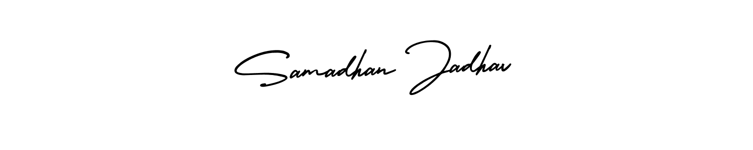 Use a signature maker to create a handwritten signature online. With this signature software, you can design (AmerikaSignatureDemo-Regular) your own signature for name Samadhan Jadhav. Samadhan Jadhav signature style 3 images and pictures png