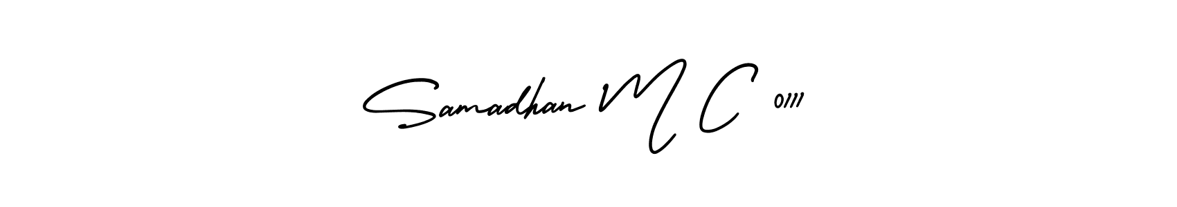 Also You can easily find your signature by using the search form. We will create Samadhan M C 0111 name handwritten signature images for you free of cost using AmerikaSignatureDemo-Regular sign style. Samadhan M C 0111 signature style 3 images and pictures png