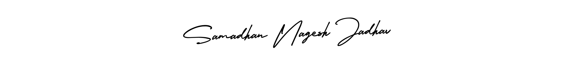Samadhan Nagesh Jadhav stylish signature style. Best Handwritten Sign (AmerikaSignatureDemo-Regular) for my name. Handwritten Signature Collection Ideas for my name Samadhan Nagesh Jadhav. Samadhan Nagesh Jadhav signature style 3 images and pictures png