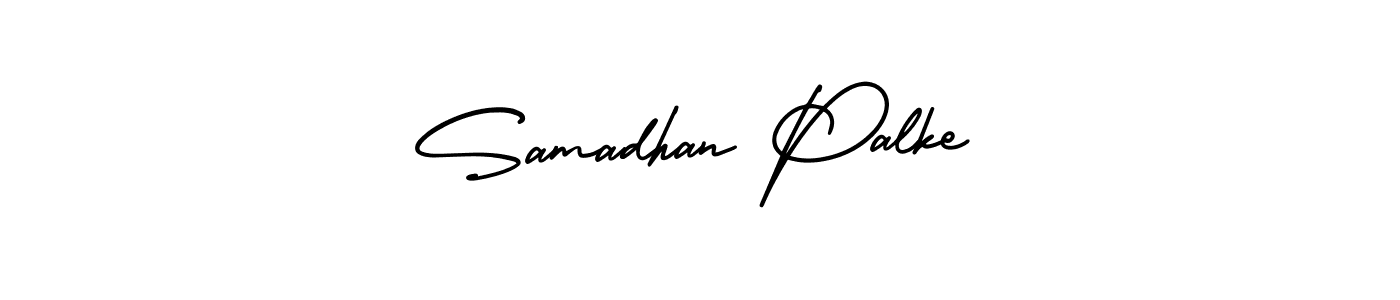 Design your own signature with our free online signature maker. With this signature software, you can create a handwritten (AmerikaSignatureDemo-Regular) signature for name Samadhan Palke. Samadhan Palke signature style 3 images and pictures png