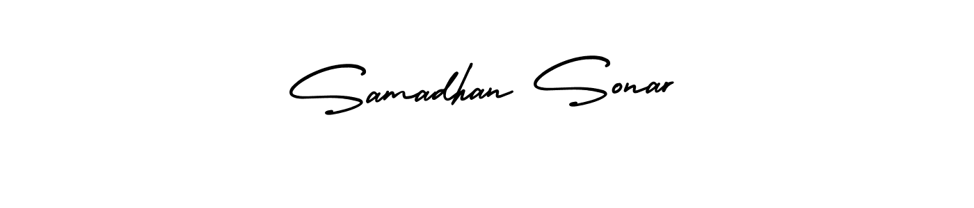 Also You can easily find your signature by using the search form. We will create Samadhan Sonar name handwritten signature images for you free of cost using AmerikaSignatureDemo-Regular sign style. Samadhan Sonar signature style 3 images and pictures png