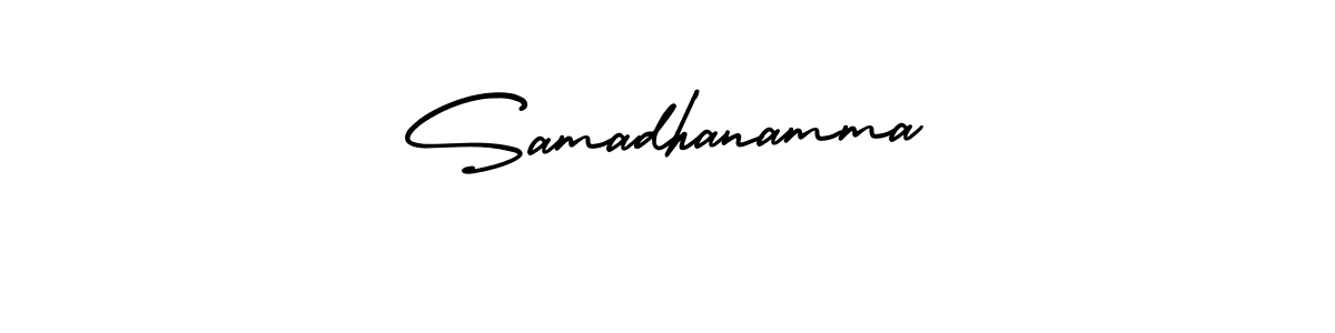 This is the best signature style for the Samadhanamma name. Also you like these signature font (AmerikaSignatureDemo-Regular). Mix name signature. Samadhanamma signature style 3 images and pictures png