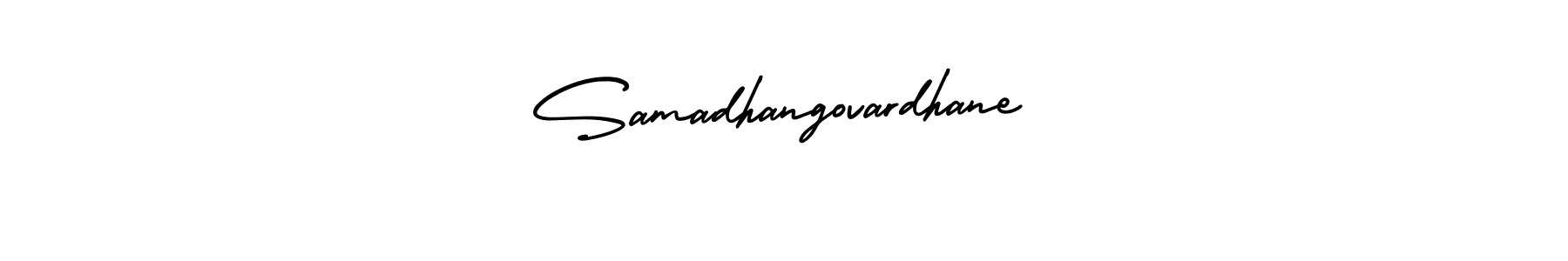It looks lik you need a new signature style for name Samadhangovardhane. Design unique handwritten (AmerikaSignatureDemo-Regular) signature with our free signature maker in just a few clicks. Samadhangovardhane signature style 3 images and pictures png