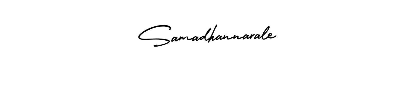 Make a beautiful signature design for name Samadhannarale. With this signature (AmerikaSignatureDemo-Regular) style, you can create a handwritten signature for free. Samadhannarale signature style 3 images and pictures png