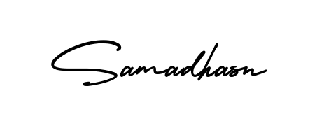 You should practise on your own different ways (AmerikaSignatureDemo-Regular) to write your name (Samadhasn) in signature. Don't let someone else do it for you. Samadhasn signature style 3 images and pictures png