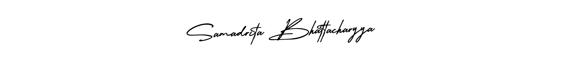 This is the best signature style for the Samadrita Bhattacharyya name. Also you like these signature font (AmerikaSignatureDemo-Regular). Mix name signature. Samadrita Bhattacharyya signature style 3 images and pictures png