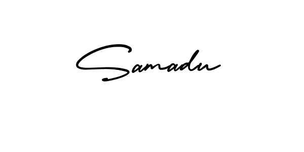 if you are searching for the best signature style for your name Samadu. so please give up your signature search. here we have designed multiple signature styles  using AmerikaSignatureDemo-Regular. Samadu signature style 3 images and pictures png