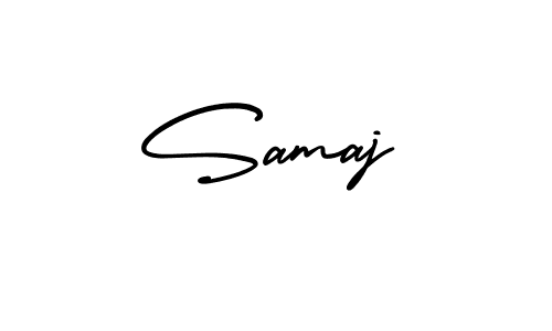 The best way (AmerikaSignatureDemo-Regular) to make a short signature is to pick only two or three words in your name. The name Samaj include a total of six letters. For converting this name. Samaj signature style 3 images and pictures png