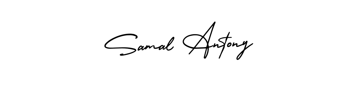 How to make Samal Antony signature? AmerikaSignatureDemo-Regular is a professional autograph style. Create handwritten signature for Samal Antony name. Samal Antony signature style 3 images and pictures png