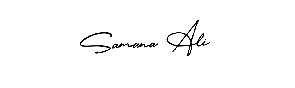 How to Draw Samana Ali signature style? AmerikaSignatureDemo-Regular is a latest design signature styles for name Samana Ali. Samana Ali signature style 3 images and pictures png