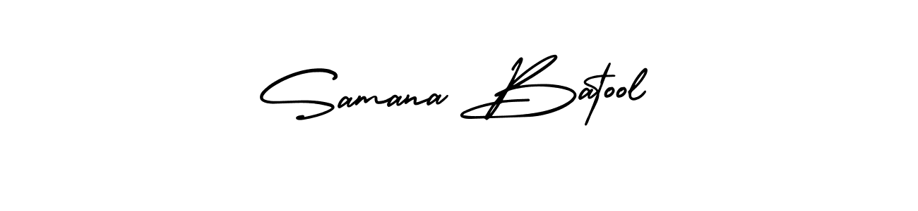 AmerikaSignatureDemo-Regular is a professional signature style that is perfect for those who want to add a touch of class to their signature. It is also a great choice for those who want to make their signature more unique. Get Samana Batool name to fancy signature for free. Samana Batool signature style 3 images and pictures png