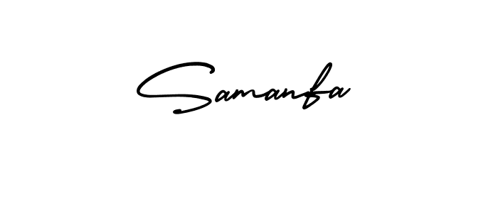 AmerikaSignatureDemo-Regular is a professional signature style that is perfect for those who want to add a touch of class to their signature. It is also a great choice for those who want to make their signature more unique. Get Samanfa name to fancy signature for free. Samanfa signature style 3 images and pictures png