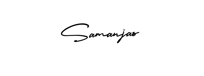 It looks lik you need a new signature style for name Samanjas. Design unique handwritten (AmerikaSignatureDemo-Regular) signature with our free signature maker in just a few clicks. Samanjas signature style 3 images and pictures png