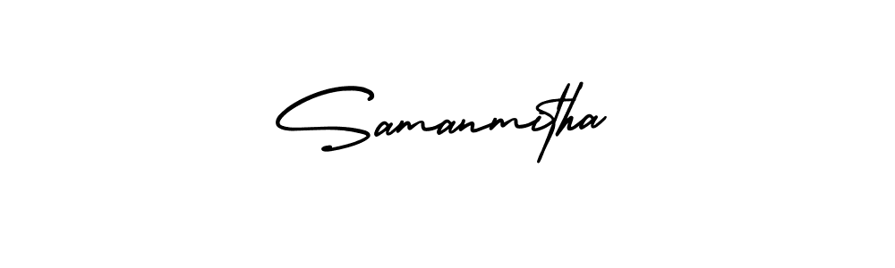 How to make Samanmitha signature? AmerikaSignatureDemo-Regular is a professional autograph style. Create handwritten signature for Samanmitha name. Samanmitha signature style 3 images and pictures png