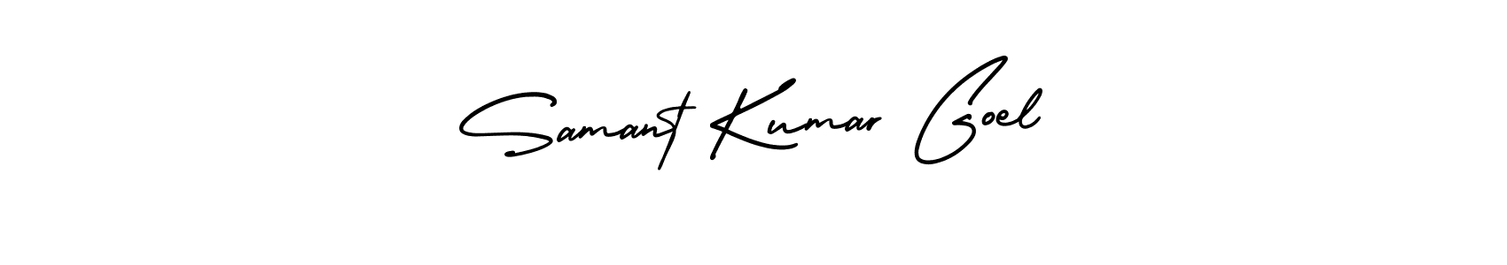 Make a short Samant Kumar Goel signature style. Manage your documents anywhere anytime using AmerikaSignatureDemo-Regular. Create and add eSignatures, submit forms, share and send files easily. Samant Kumar Goel signature style 3 images and pictures png