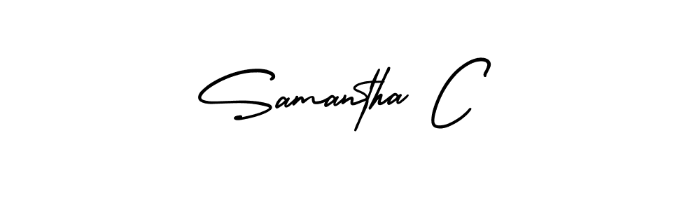 Samantha C stylish signature style. Best Handwritten Sign (AmerikaSignatureDemo-Regular) for my name. Handwritten Signature Collection Ideas for my name Samantha C. Samantha C signature style 3 images and pictures png