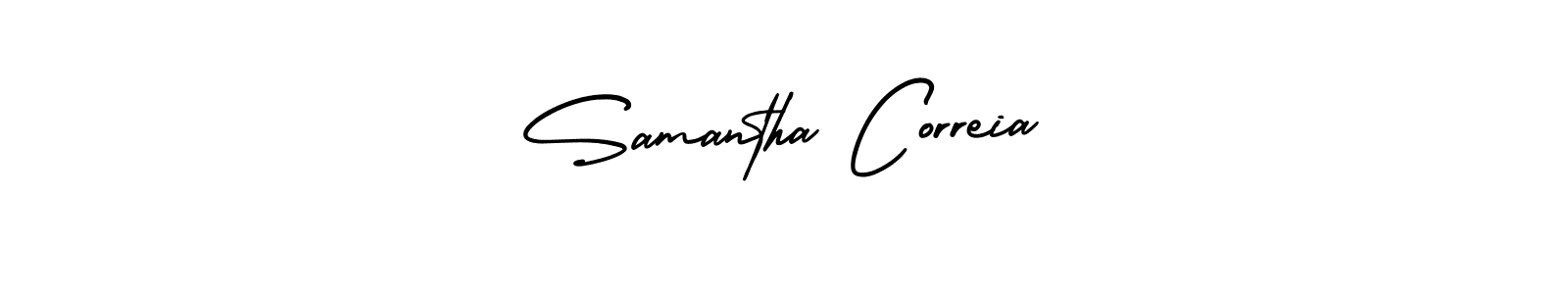 You should practise on your own different ways (AmerikaSignatureDemo-Regular) to write your name (Samantha Correia) in signature. don't let someone else do it for you. Samantha Correia signature style 3 images and pictures png