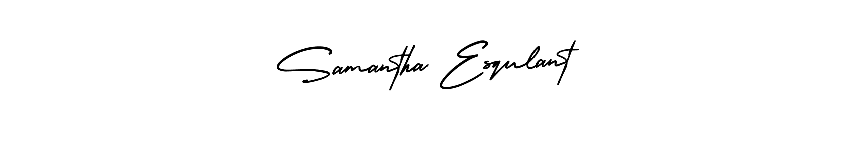 Make a short Samantha Esqulant signature style. Manage your documents anywhere anytime using AmerikaSignatureDemo-Regular. Create and add eSignatures, submit forms, share and send files easily. Samantha Esqulant signature style 3 images and pictures png