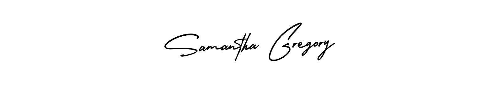 Make a short Samantha Gregory signature style. Manage your documents anywhere anytime using AmerikaSignatureDemo-Regular. Create and add eSignatures, submit forms, share and send files easily. Samantha Gregory signature style 3 images and pictures png