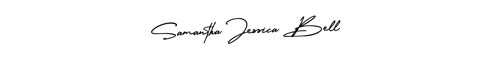 This is the best signature style for the Samantha Jessica Bell name. Also you like these signature font (AmerikaSignatureDemo-Regular). Mix name signature. Samantha Jessica Bell signature style 3 images and pictures png