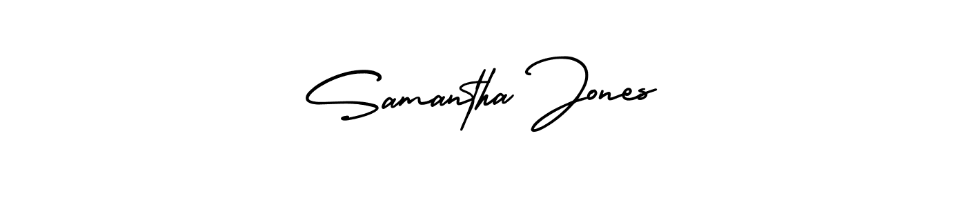 if you are searching for the best signature style for your name Samantha Jones. so please give up your signature search. here we have designed multiple signature styles  using AmerikaSignatureDemo-Regular. Samantha Jones signature style 3 images and pictures png