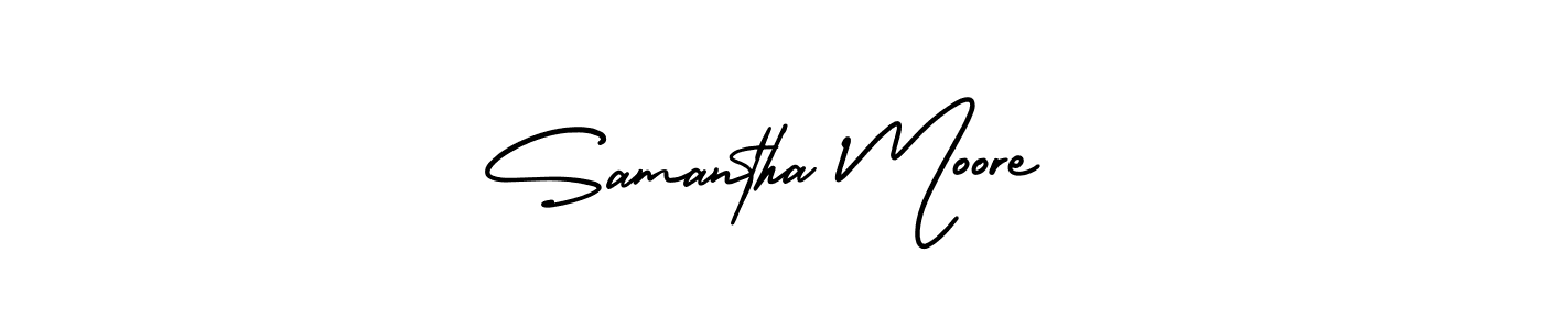 Design your own signature with our free online signature maker. With this signature software, you can create a handwritten (AmerikaSignatureDemo-Regular) signature for name Samantha Moore. Samantha Moore signature style 3 images and pictures png