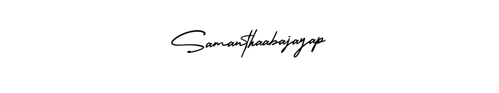 How to Draw Samanthaabajayap signature style? AmerikaSignatureDemo-Regular is a latest design signature styles for name Samanthaabajayap. Samanthaabajayap signature style 3 images and pictures png