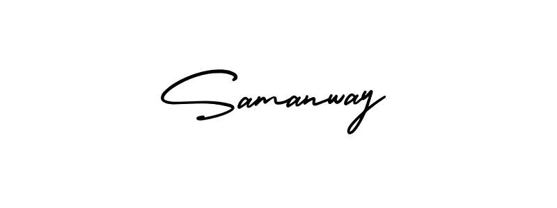 Make a beautiful signature design for name Samanway. With this signature (AmerikaSignatureDemo-Regular) style, you can create a handwritten signature for free. Samanway signature style 3 images and pictures png