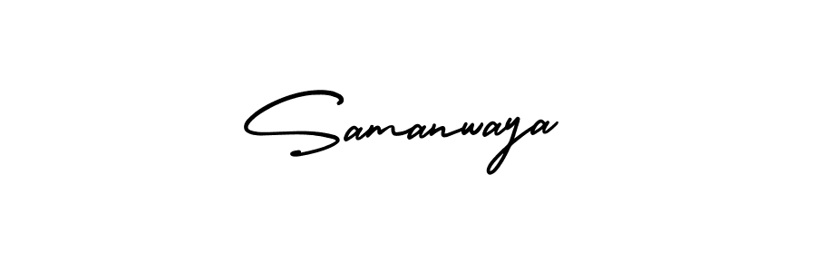 Make a short Samanwaya signature style. Manage your documents anywhere anytime using AmerikaSignatureDemo-Regular. Create and add eSignatures, submit forms, share and send files easily. Samanwaya signature style 3 images and pictures png