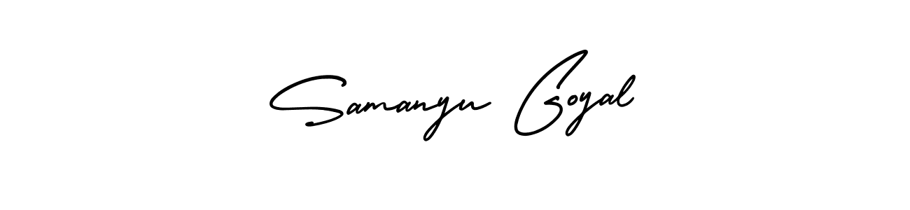 Use a signature maker to create a handwritten signature online. With this signature software, you can design (AmerikaSignatureDemo-Regular) your own signature for name Samanyu Goyal. Samanyu Goyal signature style 3 images and pictures png