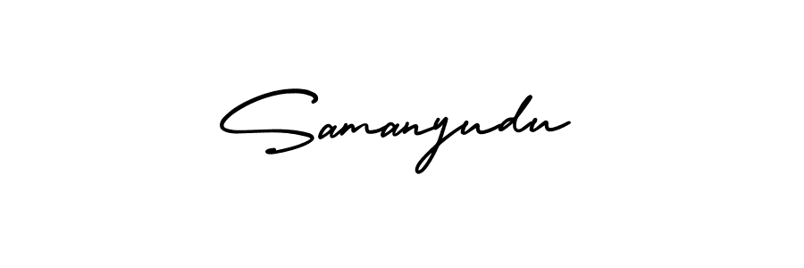 How to make Samanyudu signature? AmerikaSignatureDemo-Regular is a professional autograph style. Create handwritten signature for Samanyudu name. Samanyudu signature style 3 images and pictures png