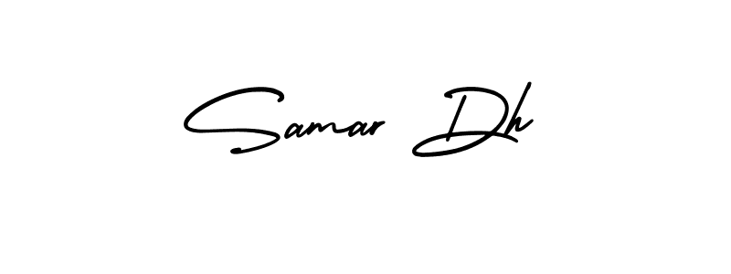 AmerikaSignatureDemo-Regular is a professional signature style that is perfect for those who want to add a touch of class to their signature. It is also a great choice for those who want to make their signature more unique. Get Samar Dh name to fancy signature for free. Samar Dh signature style 3 images and pictures png