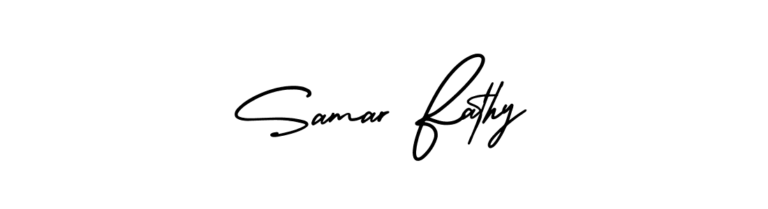 AmerikaSignatureDemo-Regular is a professional signature style that is perfect for those who want to add a touch of class to their signature. It is also a great choice for those who want to make their signature more unique. Get Samar Fathy name to fancy signature for free. Samar Fathy signature style 3 images and pictures png