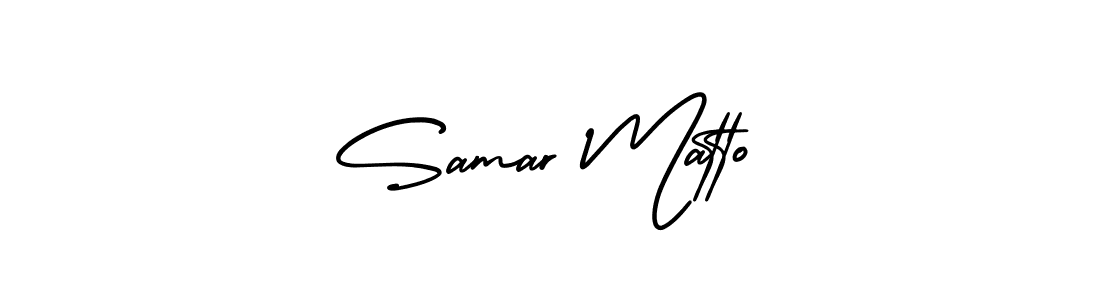 Use a signature maker to create a handwritten signature online. With this signature software, you can design (AmerikaSignatureDemo-Regular) your own signature for name Samar Matto. Samar Matto signature style 3 images and pictures png