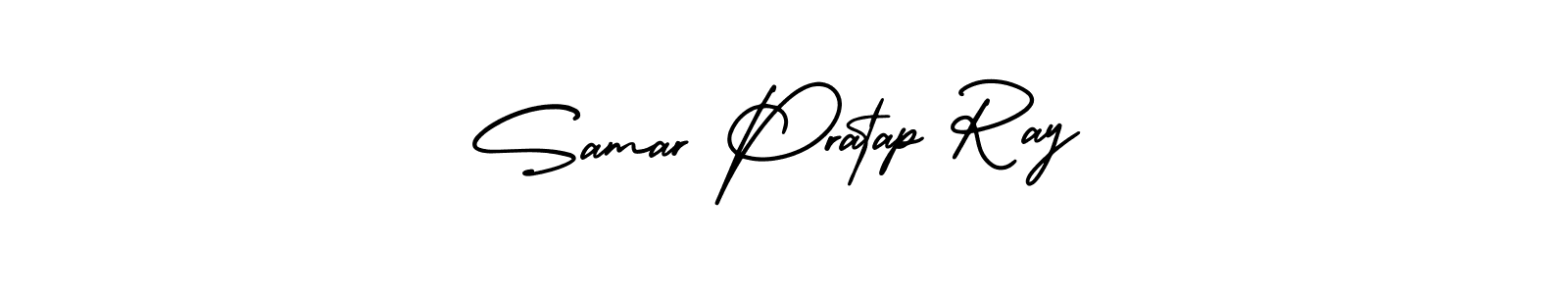 How to Draw Samar Pratap Ray signature style? AmerikaSignatureDemo-Regular is a latest design signature styles for name Samar Pratap Ray. Samar Pratap Ray signature style 3 images and pictures png