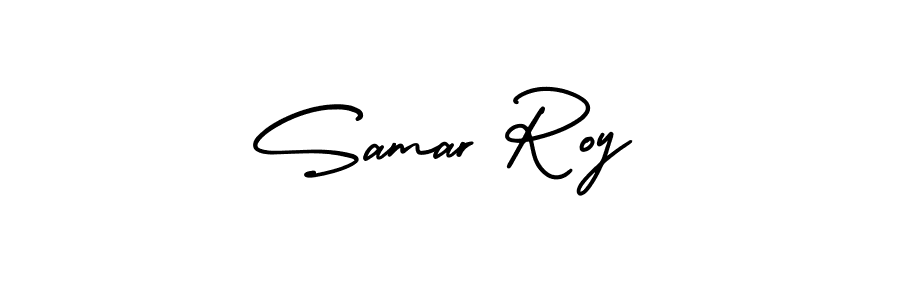 Design your own signature with our free online signature maker. With this signature software, you can create a handwritten (AmerikaSignatureDemo-Regular) signature for name Samar Roy. Samar Roy signature style 3 images and pictures png