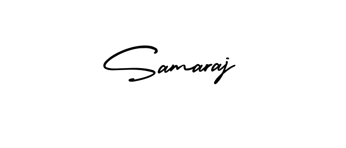 You should practise on your own different ways (AmerikaSignatureDemo-Regular) to write your name (Samaraj) in signature. don't let someone else do it for you. Samaraj signature style 3 images and pictures png