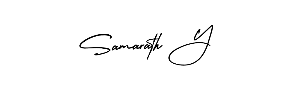 Make a short Samarath Y signature style. Manage your documents anywhere anytime using AmerikaSignatureDemo-Regular. Create and add eSignatures, submit forms, share and send files easily. Samarath Y signature style 3 images and pictures png