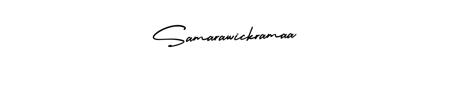 Samarawickramaa stylish signature style. Best Handwritten Sign (AmerikaSignatureDemo-Regular) for my name. Handwritten Signature Collection Ideas for my name Samarawickramaa. Samarawickramaa signature style 3 images and pictures png