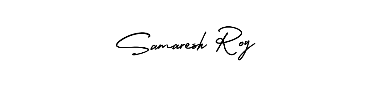 Make a short Samaresh Roy signature style. Manage your documents anywhere anytime using AmerikaSignatureDemo-Regular. Create and add eSignatures, submit forms, share and send files easily. Samaresh Roy signature style 3 images and pictures png